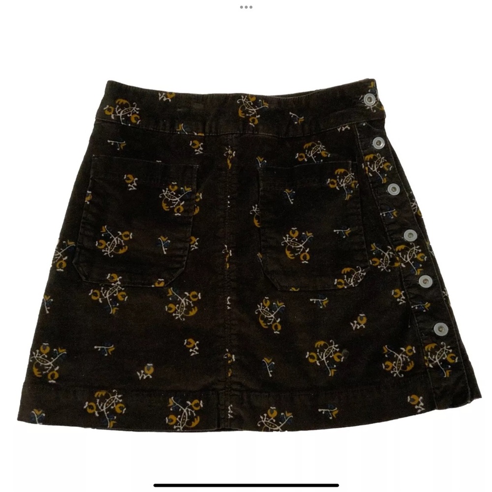 Free People Brown Floral Mini Skirt